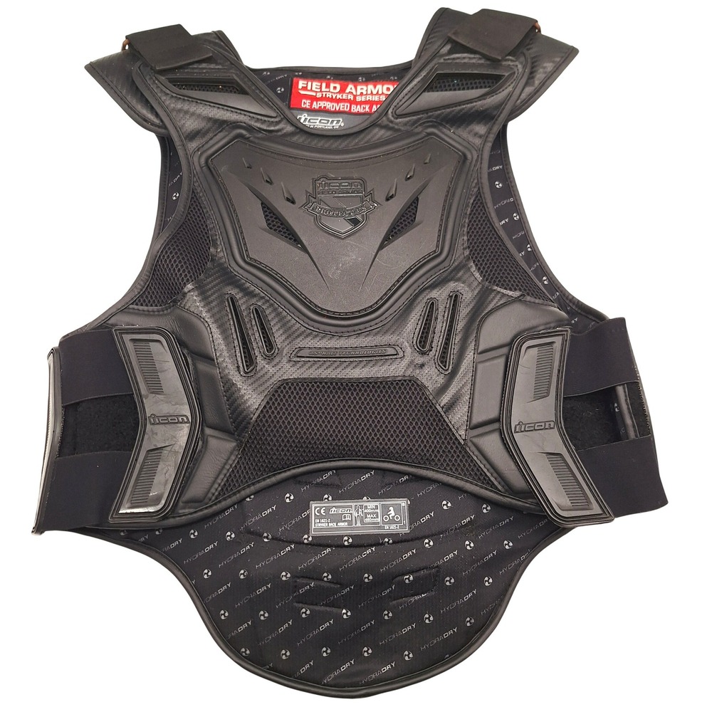 Icon Field Armor Stryker Series Motorcycle Vest Black CE Approved S-M